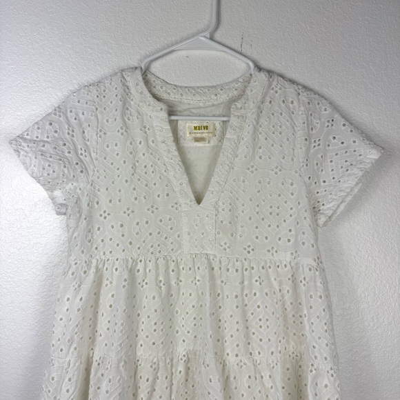 Anthropologie Maeve Harper Eyelet Tunic Dress in White Size XS - Picture 6 of 10